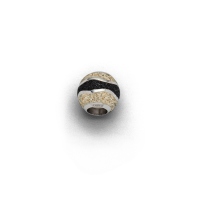 DUR Schmuck Bead WELLE Lavasand/Strandsand, Silber 925/- rhod. (P3825) Wechselperle