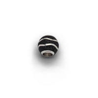 DUR Schmuck Bead WELLE Lavasand, Silber 925/- rhod. (P3827) Wechselperle