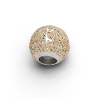 DUR Schmuck Bead SYLT Strandsand, Silber 925/- rhod. (P3419) Wechselperle