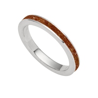 DUR Schmuck Damen Ring BERNSTEINSAND Bernstein, Silber 925/- rhodiniert (R5668)