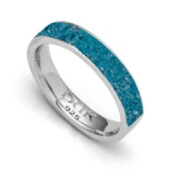 DUR Schmuck Damen Ring MARINA blauer Steinsand, Silber 925/- (R5663)