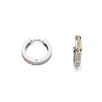 DUR Schmuck Damen Creole MARINA Strandsand, Silber 925/- rhodiniert (O4958)