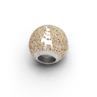 DUR Schmuck Bead BREMEN Strandsand, Silber 925/- rhod. (P3556) Wechselperle