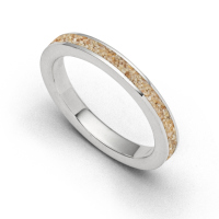 DUR Schmuck Ring STRANDSAND Strandsand, Silber 925/- rhodiniert (R5254)