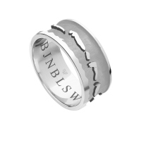 DUR Schmuck Ring "NORDSEE" sandlos, Silber 925/- rhodiniert (R5678)