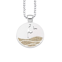 DUR Schmuck Anhänger Strandwellen SYLT Strandsand Silber 925/- rhodiniert (P3923)