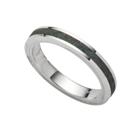 DUR Schmuck Ring STEINSAND anthrazit, Silber 925/- rhodiniert (R5124)