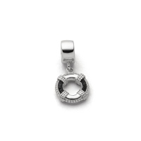 DUR Schmuck Charm RETTUNGSRING, Lavasand, Silber 925/- rhodiniert (F263) mit Öse