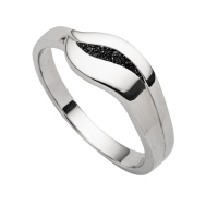 DUR Schmuck Ring SILBERSCHWEIF Lavasand Silber 925/- rhod. (R5700)
