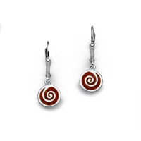 DUR Schmuck Damen Ohrhänger SPIRALE Bernsteinsand, Silber 925/- rhod. (O5225)