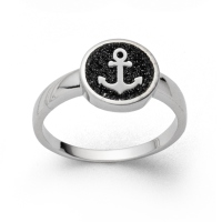 DUR Schmuck Ring HOFFNUNG 2.0 Lavasand, Silber 925/- rhodiniert (R5712)