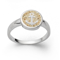 DUR Schmuck Ring HOFFNUNG 2.0 Strandsand, Silber 925/- rhodiniert (R5714)