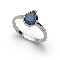 DUR Schmuck Ring BLAUE LAGUNE Kyanit, Silber 925/- rhodiniert (R5711)