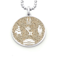 DUR Schmuck Anhänger BREMEN 2, Strandsand, Silber 925/- rhodiniert (P3333)