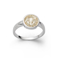 DUR Schmuck Ring HOFFNUNG Strandsand, Silber 925/- rhodiniert (R5580)