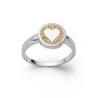 DUR Schmuck Ring LIEBE Strandsand, Silber 925/- rhodiniert (R5582)