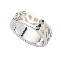 DUR Schmuck Damen Ring WANDEL Strandsand, Silber 925/- rhodiniert (R5744)