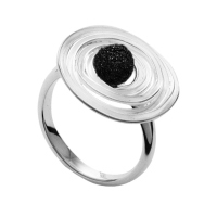 UVP 59,90€ - DUR Schmuck Ring LAVASTURM Lavasand, Silber 925/- rhodiniert (R4679)