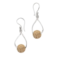 DUR Schmuck Ohrhänger SWINGING Strandsand, Silber 925/- (O5351) handgefertigt