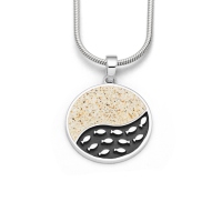 DUR Schmuck Anhänger FISCHSCHWARM Strandsand, Silber 925/- rhodiniert dunkel (P3908)