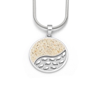 DUR Schmuck Anhänger FISCHSCHWARM Strandsand, Silber 925/- rhodiniert hell (P3909)