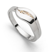 DUR Schmuck Ring SILBERSCHWEIF Strandsand, Silber 925/- rhod. (R5701)