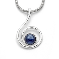 DUR Schmuck Anhänger KYANIT, Silber 925/- rhod. (P3987)