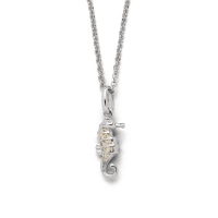 DUR Schmuck Kette SEEPFERDCHEN Strandsand, Silber 925/- rhodiniert 42cm (K2717) DUR Schmuck Kette SEEPFERDCHEN Strandsand, Silber 925/- rhodiniert 42cm (K2717)