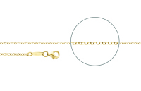 Der Kettenmacher Erbskette 2mm, Silber 925/- vergoldet & diamantiert - Länge wählbar (E1)
