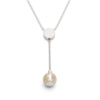 DUR Schmuck Kette BERLIN mit Strandsand, Silber 925/- rhodiniert 42cm (K2567.SA)