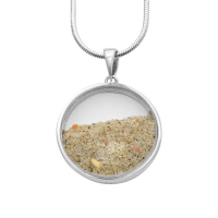 DUR Schmuck Anhänger SANDSTURM 2.0 Bernstein, Strandsand, Silber 925/- rhod. (P4100)