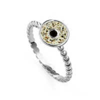 UVP 59,90€ - DUR Schmuck Ring SANDSCHALE Rauchquarz, Silber 925/- rhod. (R4972)