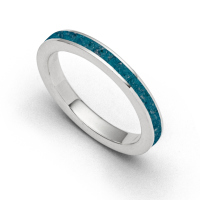 DUR Schmuck Damen Ring STEINSAND blau, Silber 925/- rhodiniert (R5126)