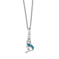 DUR Schmuck Kette MEERJUNGFRAU Steinsand blau, Silber 925/- rhodiniert 42cm (K2774) DUR Schmuck Kette MEERJUNGFRAU Steinsand blau, Silber 925/- rhodiniert 42cm (K2774)