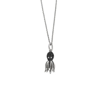 Dur Schmuck Anhänger OKTOPUS Lavasand, Silber 925/- rhodiniert (P4190)