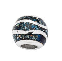 DUR Schmuck Anhänger "BEAD WELLE" Mosaik-Seeopal, Silber 925/- (P4262)