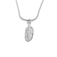 DUR Schmuck Anhänger KLEINE FEDER Silber 925/- (P4263)