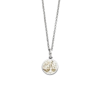 DUR Schmuck Kette BAUM DES LEBENS 2.0 Strandsand, Silber 925/- rhod. 42cm (K2751)