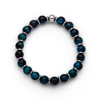 UVP 39,00€ DUR Schmuck Armband TIGERAUGE blau Silber 925/- (A1608) Länge wählbar