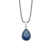 DUR Schmuck Anhänger BLAUE LAGUNE, Kyanit, Silber 925/- rhodiniert (P4322)