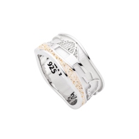 DUR Schmuck exclusiver Ring FEHMARN 2.0 Strandsand Silber 925/- rhodiniert, ca 11m (R5910)