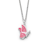 DUR Kette BUTTERFLY ROSA Silber 925/- rhodiniert 45cm (K2873)