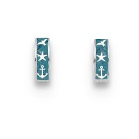 DUR Schmuck Creole MARITIM blauer Steinsand, Silber 925/- rhodiniert (O5426)