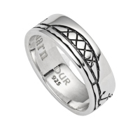 DUR Unisex Ring FEHMARN SKYLINE Silber 925/- poliert,oxidiert (R5642)