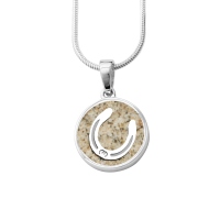 DUR Schmuck Anhänger HUFEISEN Strandsand Silber 925/- rhodinert (P4521)