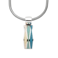 DUR Schmuck Anhänger WELLE 2.0 Strandsand/Steinsand Silber 925/- rhodinert (P4455)