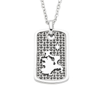 DUR Schmuck Anhänger Dogtag Rügen Silber 925/- oxidiert (P4560)