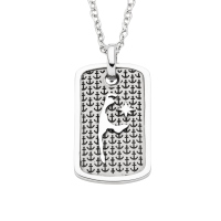 DUR Schmuck Anhänger Dogtag Sylt Silber 925/- oxidiert (P4561)