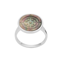 UVP 105€ DUR Schmuck Ring WINDROSE, Silber 925/- rhodiniert (R5138)