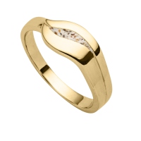 DUR Schmuck Ring SILBERSCHWEIF Strandsand, Silber 925/- vergoldet (R5998)